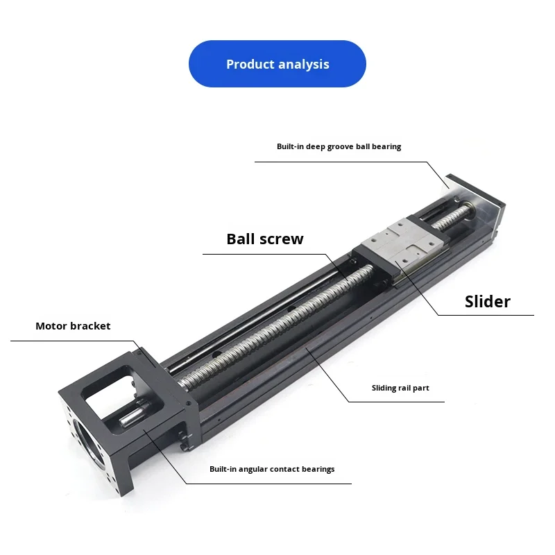 Module KK40/KK50/KK60/KK86 Compatible Silver Steel Linear Guide Rail Slider Bearing Precision Slide Table