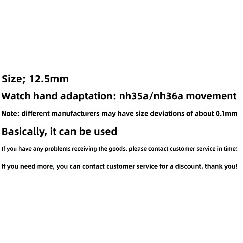 Watch Accessories for NH35 Watch Hand Lightning Seconds Log Seconds, Color Seconds, No Luminous Suitable for NH35