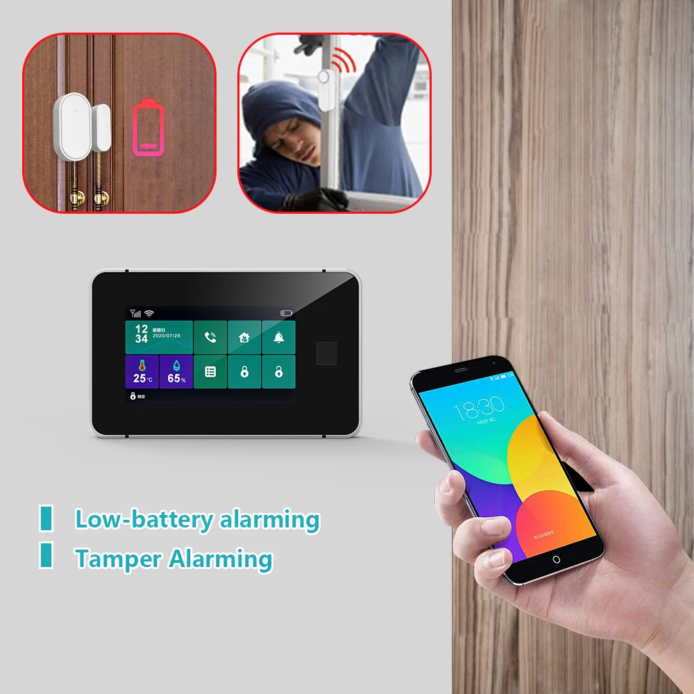 Imagem -04 - Tugard-gsm Wifi Security Alarm System Touch Screen sem Fio à Prova de Fogo Anti-roubo Alarmes Sensor para Tuya Smart Home 43