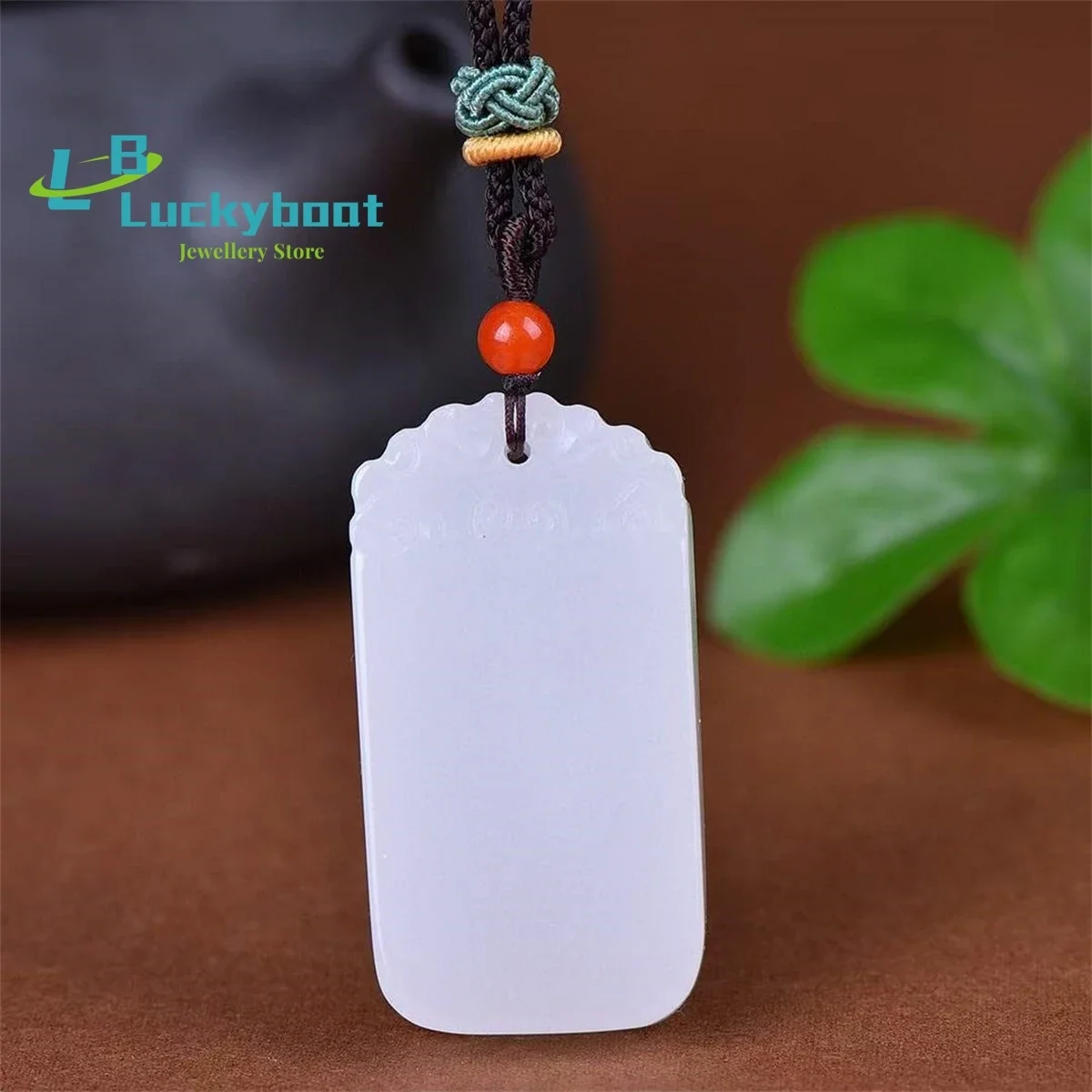 

Подвеска из натурального золота, шелка и нефрита, безопасная и брендовая, простая и элегантная, персонализированная, модная, универсальная для мужчин и женщин