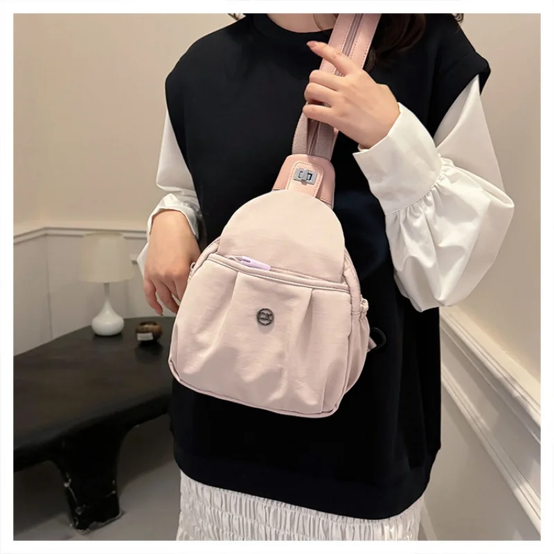 Travel backpack for women 2025 new chest bag, lightweight commuting crossbody bag, dual-use bag, sports hiking backpack
