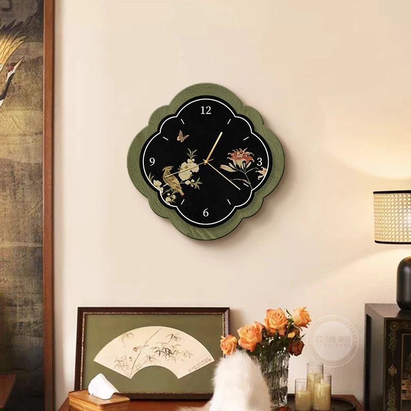 منتصف القرن نمط الإبداعية ساعة حائط الشمال بسيط غرفة المعيشة الراقية ساعة حائط الفرنسية الرجعية ديكور المنزل Duvar Saati FYWC