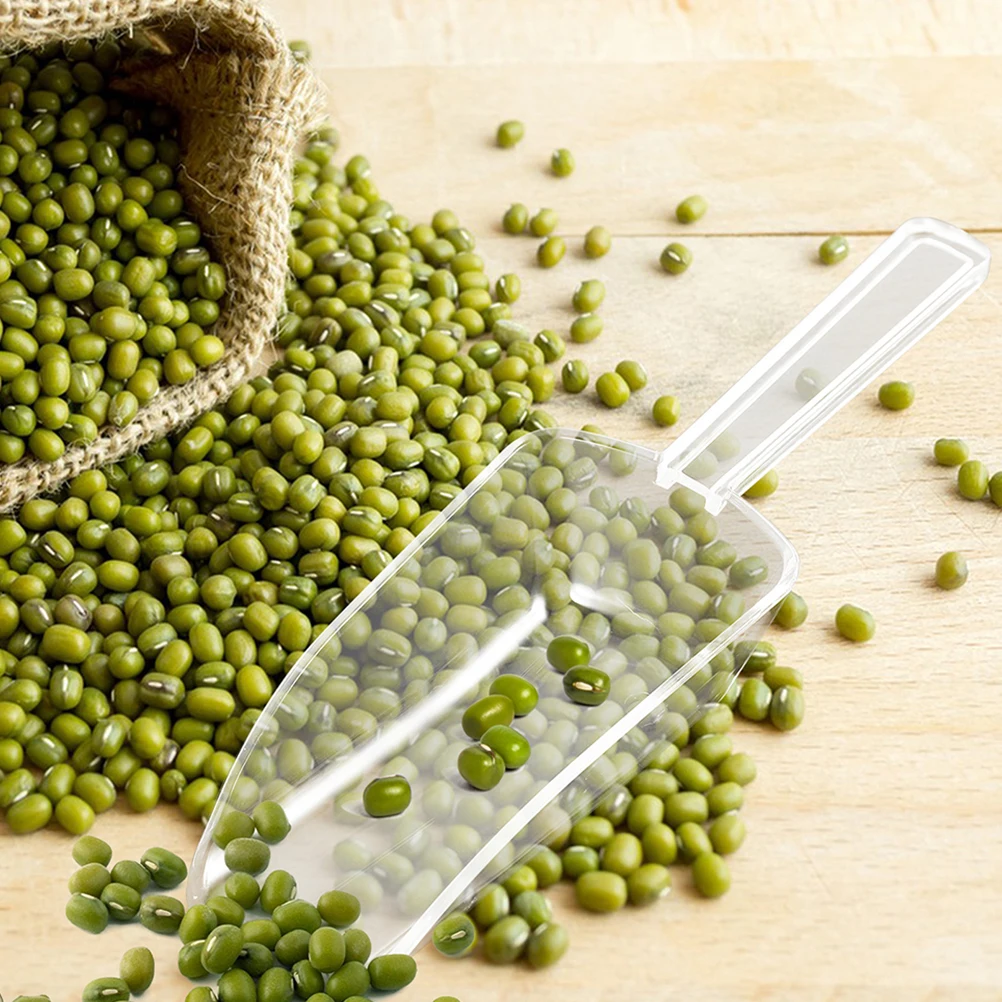 

12Pcs Transparent Candy Scoop Clear Plastic Food Scoops for Ice Cream Sugar Grains Kitchen Gadget Lightweight Ergonomic Handle