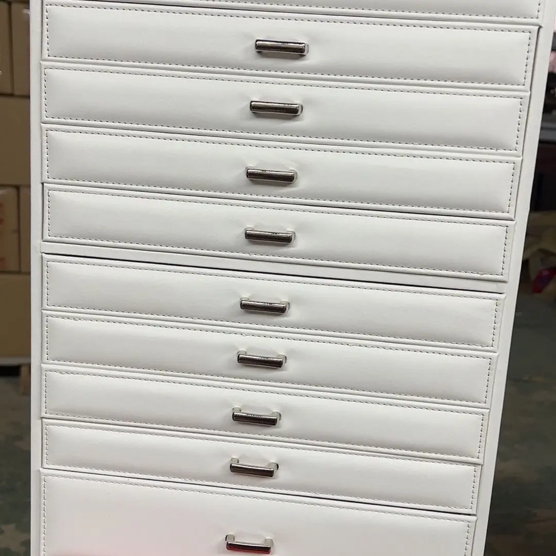 

Large Jewelry Box Multilayer Earring Display Ring Holder Stand Necklace Watch Case Jewellery Organizer Accessory Storage Boxes