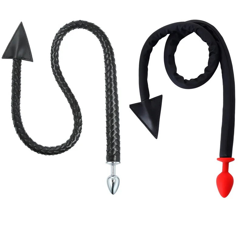 Set de Juguetes Sexuales de Piel Sintética con Correa de Cuero PU y Flecha Triangular, para Juegos de Rol, Fetichismo, BDSM, para Mujeres y Parejas