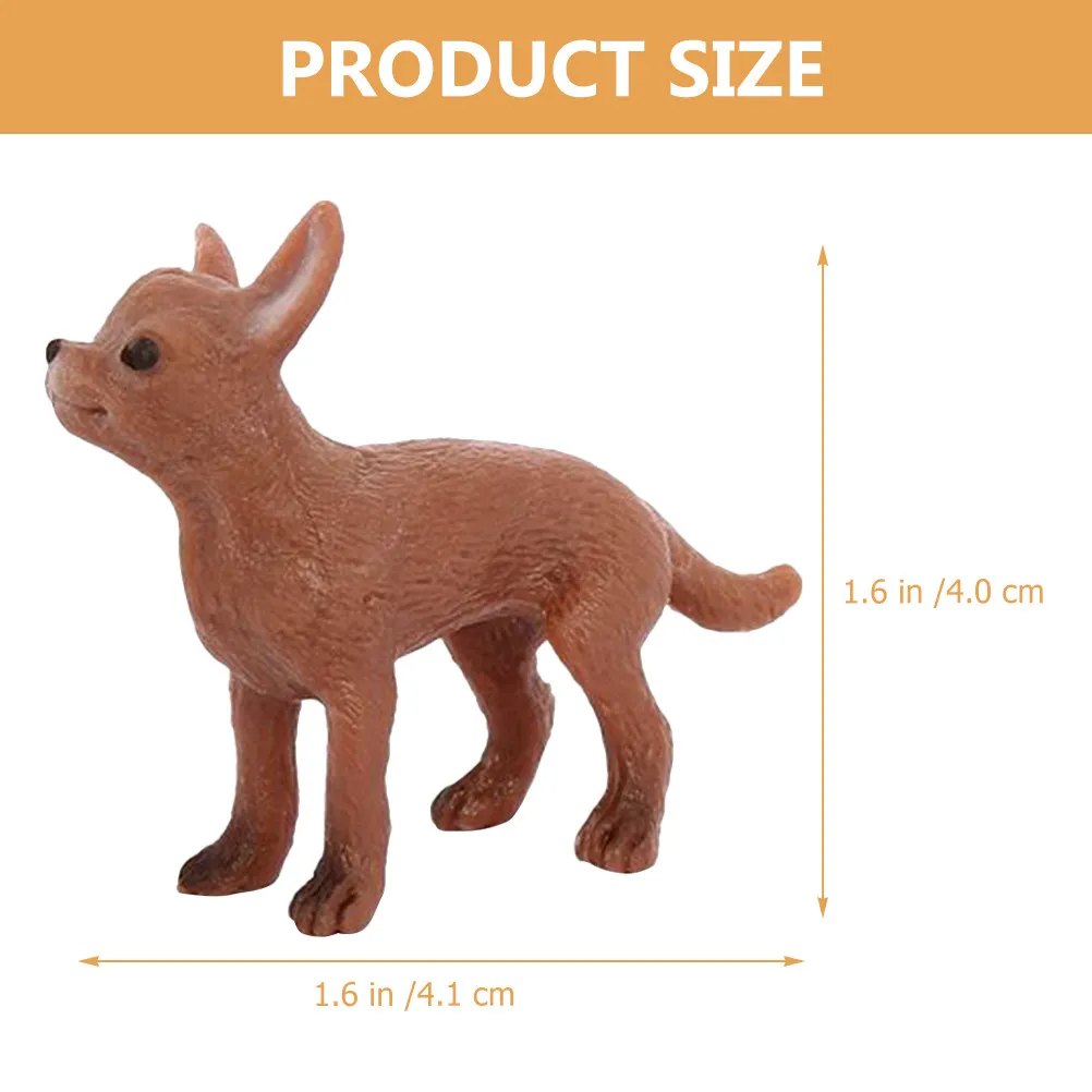 2 Pcs Realistic Dog Figurines, Lifelike Miniature Puppy Ornaments for Home Decor