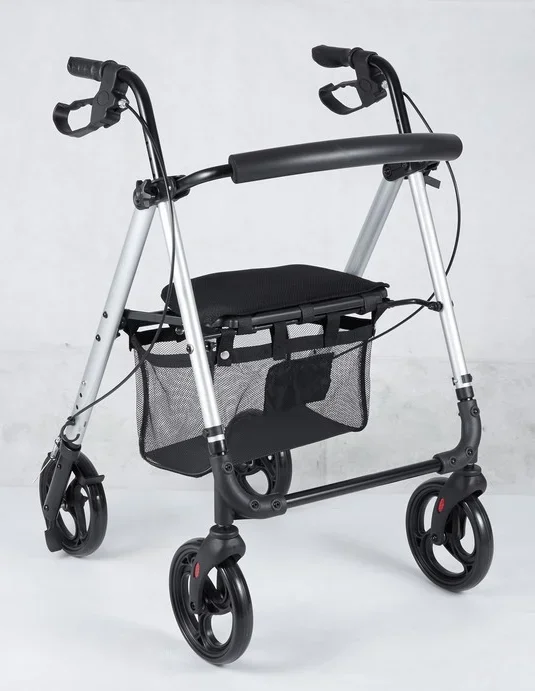 Foldable Aluminium Walker Rollator for Adults Walking Comfortable Foldable Rollator Walker