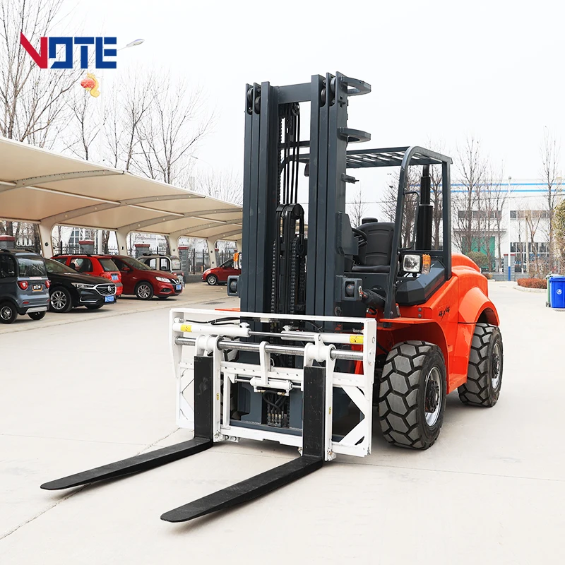 China Manufacturer 3.5 Ton 5 Ton Mini Rough Terrain Forklift Four Wheel Drive All Terrain Forklift 4x4 Off-road Forklift