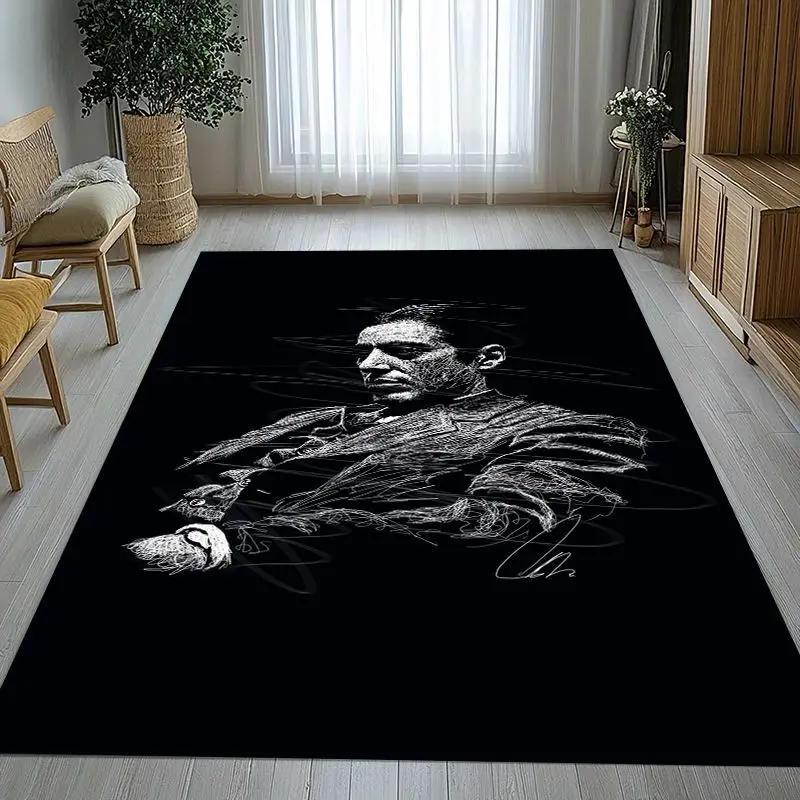 Retro Movie The Godfather Vito Corleone Soft Non-Slip Area Rug for Living Room,Bedroom Playroom Carpet Mat for Sofa,Home Decor