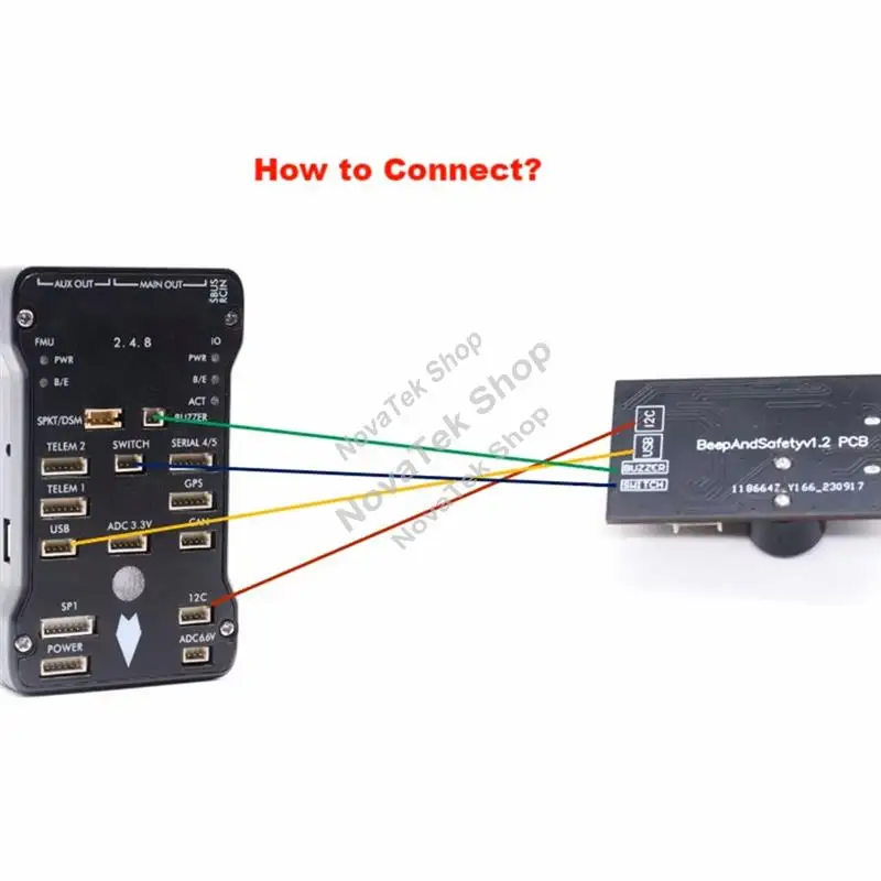 FPV RGB USB I2C BUZZER Safety Button Module For PIXHAWK Ardupilot Arducopter Arduplane-A31R