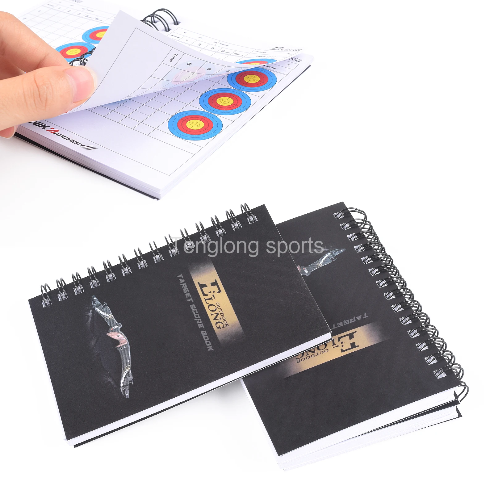 Archery Score Sheets Log Note Book for Archery Scoring of Matt Lamination Black 3pcs/lot