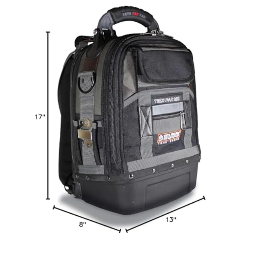 Veto Pro Tech Pac MC Compact للاستخدام الخارجي، مادة بوليستر متينة، تصميم مدمج باللون الأسود مع مقصورات متعددة