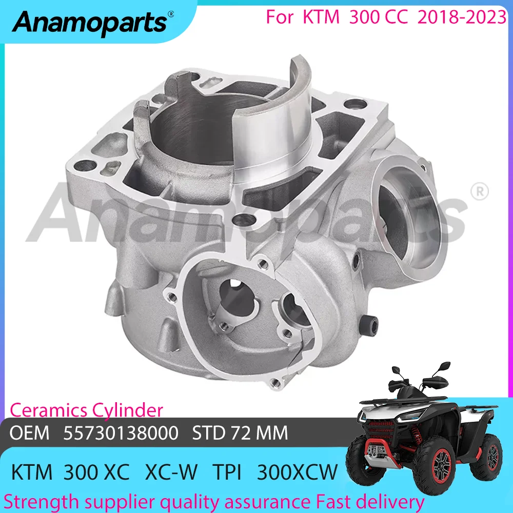 STD 72MM Motorcycle Cylinder Assembly for 2018-2023 KTM 300 XC XC-W TPI XCW 300XCW TE300I CC 300CC 55730138000