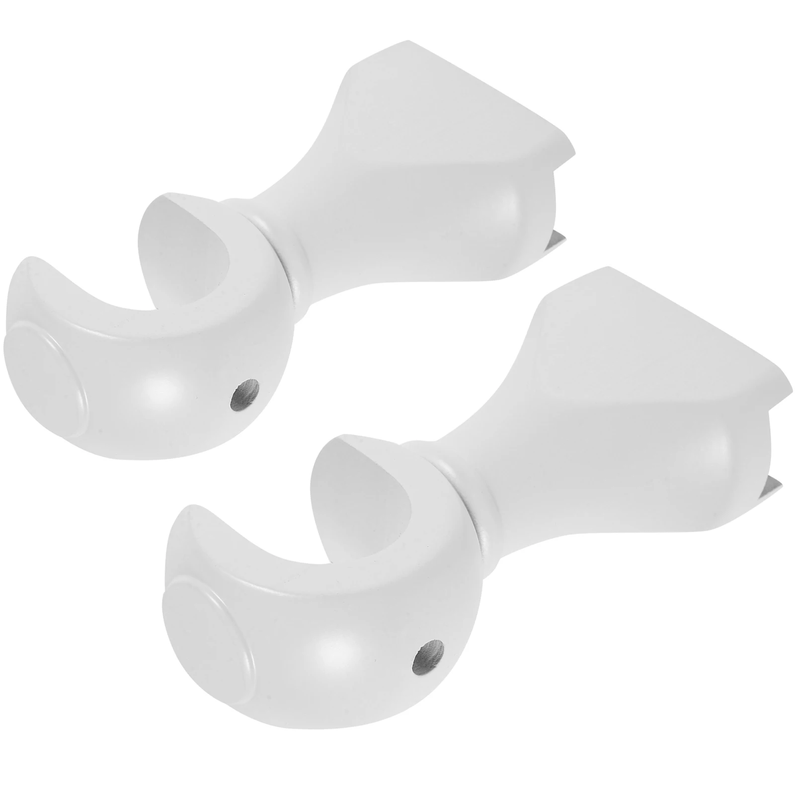 

2Pcs Wooden Curtain Rod Brackets Safe Closet Support Wall Mount Fittings Elegant Design Multi Scene Wood Bracket Single