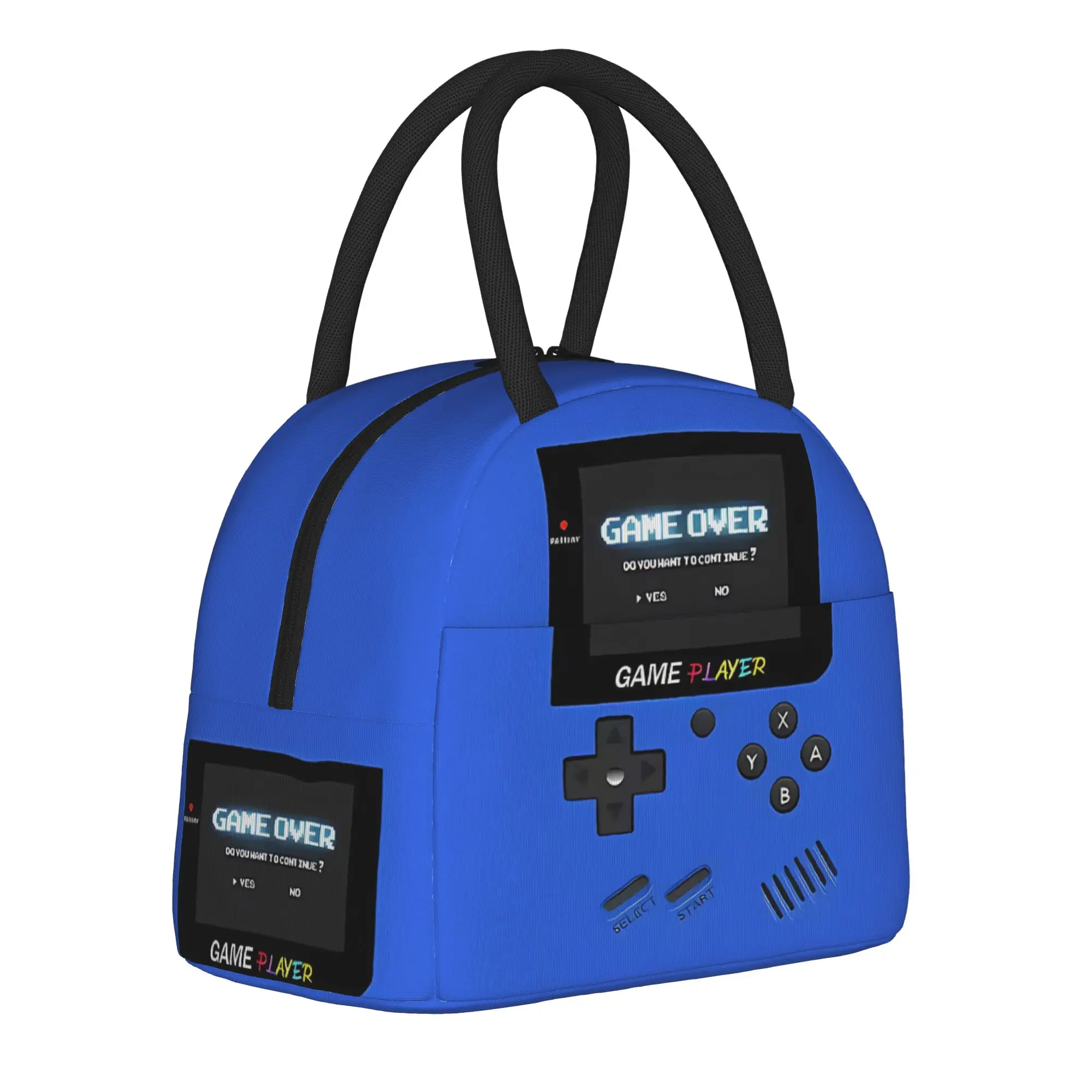 Games Console Handheld Gamer Insulated Lunch Tote Bag for Office Controller Portable Thermal Cooler Washable Bento Bags