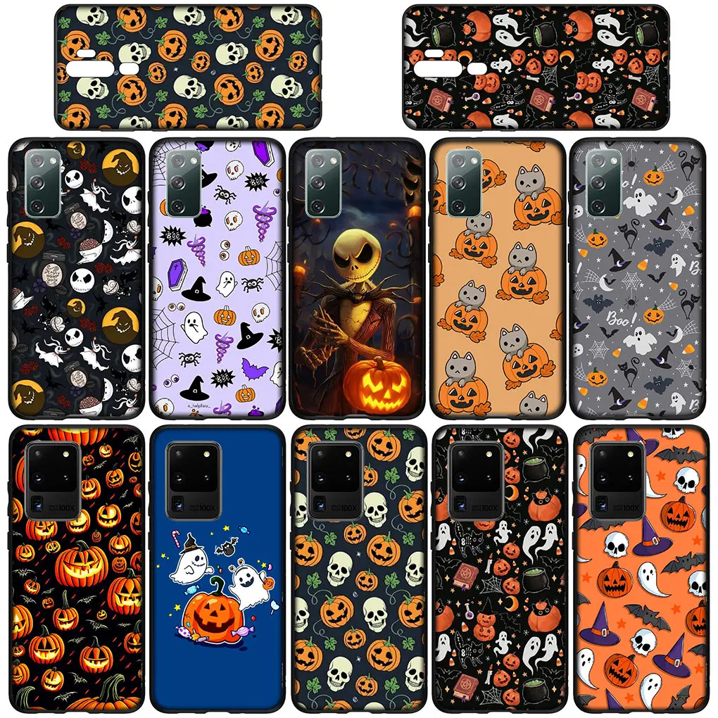 Little Ghost with Halloween Pumpkin Cover Phone Case for Huawei Y7A Y6P Y5P Y6 Y7 Y9 Prime 2018 2019 Y8P Y9A Y8S Y9S P Smart