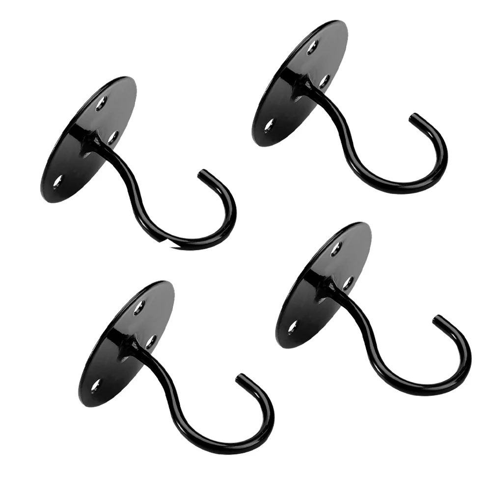 

4 Pcs Iron Hooks Heavy Duty Wrought Suitable For Ceiling Cabinet Cupboard Closet Wall Mounted Hanging Lamp Planter Hooks Storage