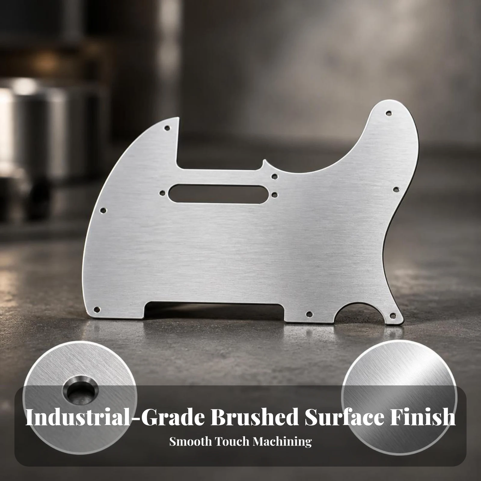 Pickguard Plate Metal Pickguard with Mounting Holes Control Plate Slim Scratchplate Counter-Sunk for Guitarists, Custom Builds