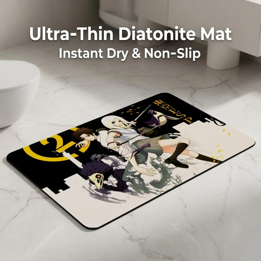 Anime T-The A-Animation T-Tokyo S-Slave Floor Mat Diatomite Bath Mat, Quick Dry, Absorbent, Multi-Scene Mat