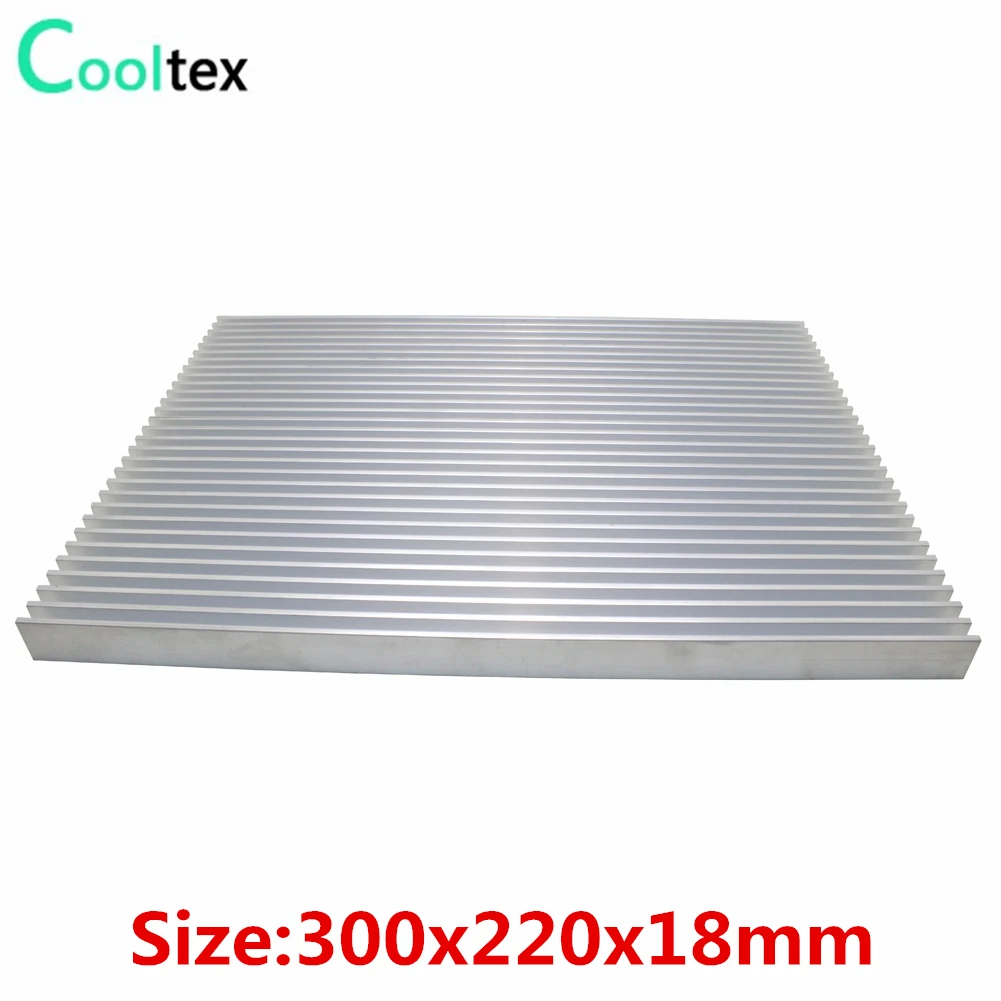 300x220x18mm Aluminum Heatsink DIY Heat Sink Large Radiator Cooler Cooling for LED Electronic Chip LCD Heat Dissipation