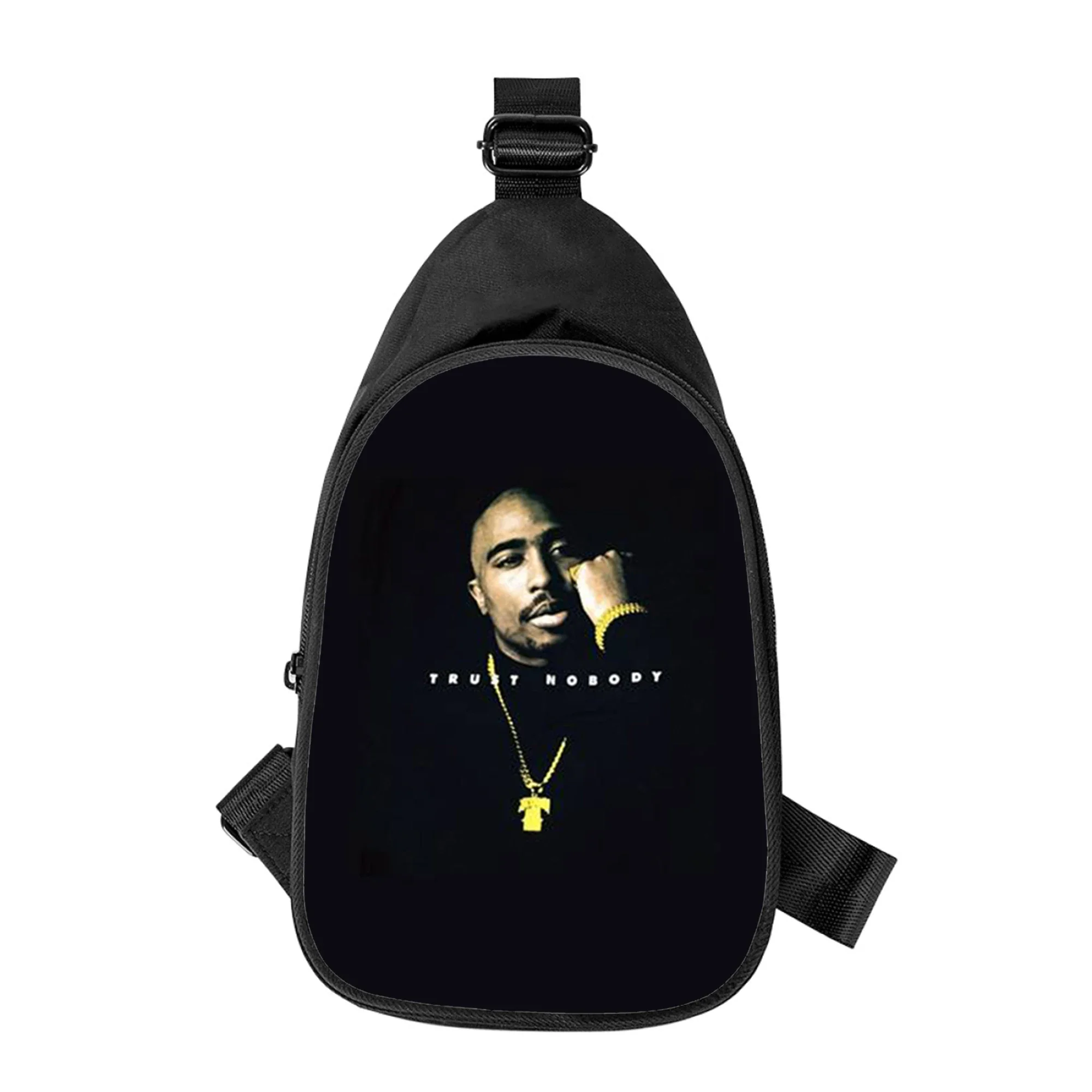 Bolso cruzado de pecho con estampado Tupac para hombres y mujeres, bolso de hombro, paquete de cintura escolar para marido, Rapper 2pac, nuevo