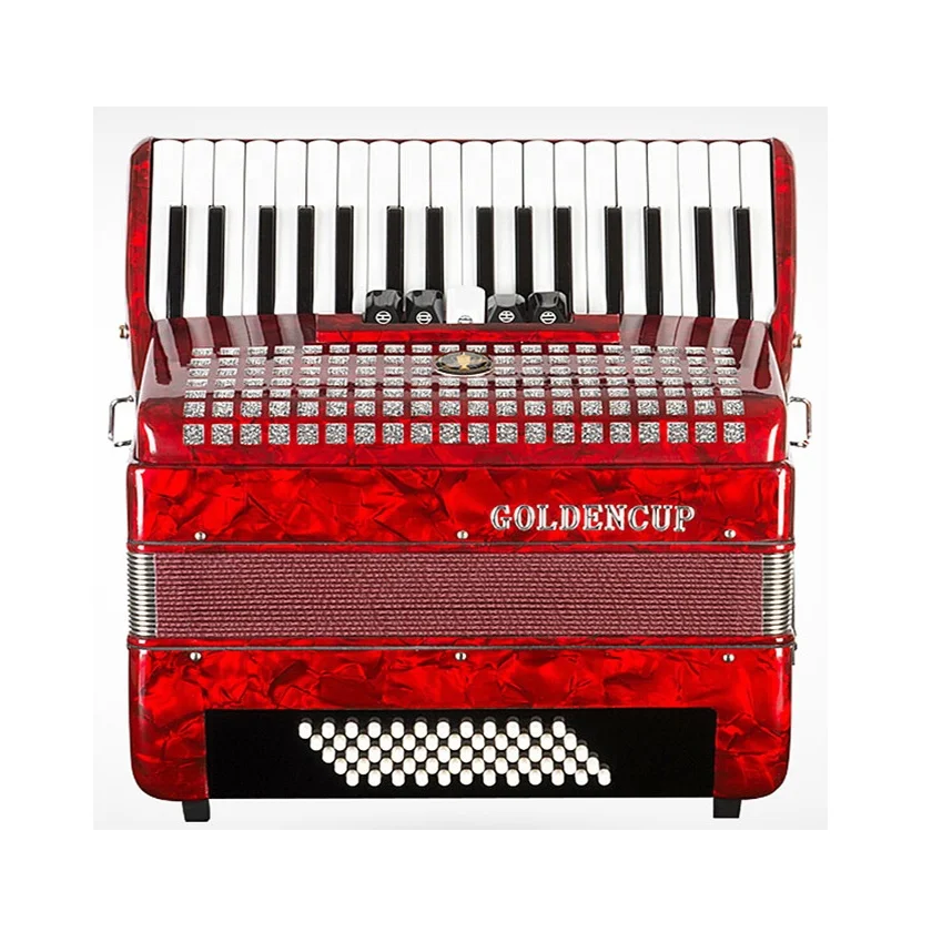 SEASOUND OEM 34 Keys 60 Bass 5 Registers Red Piano Keyboard Accordion Instrument Acordeon JP3460