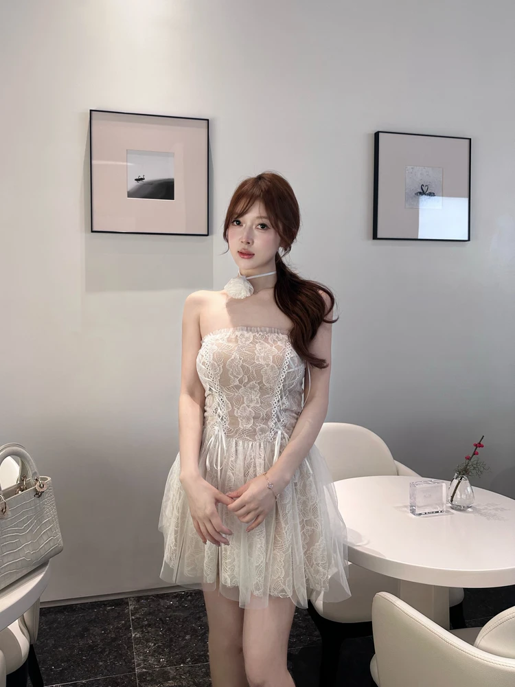 

M900 Lace Bustier ort Dr Women's Spring 2026 New High Waist Puffy Skirt Pure Desire Sweet Girl ort Dr