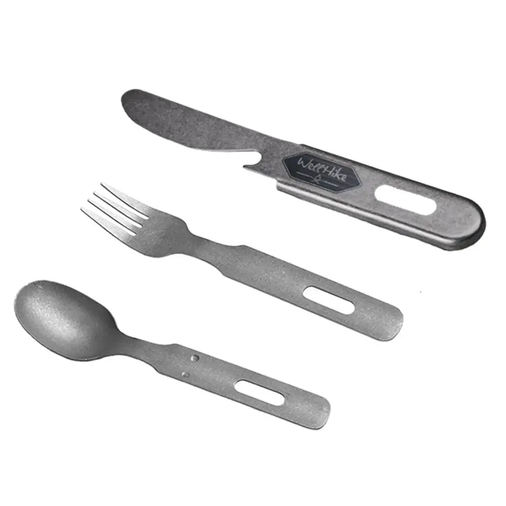 

NEW 1/3/5 Portable 3-in-1 Cutlery Set Stainless Steel Outdoor Camping Multifunctional Knife Fork Spoon Set Dining Essential Tool