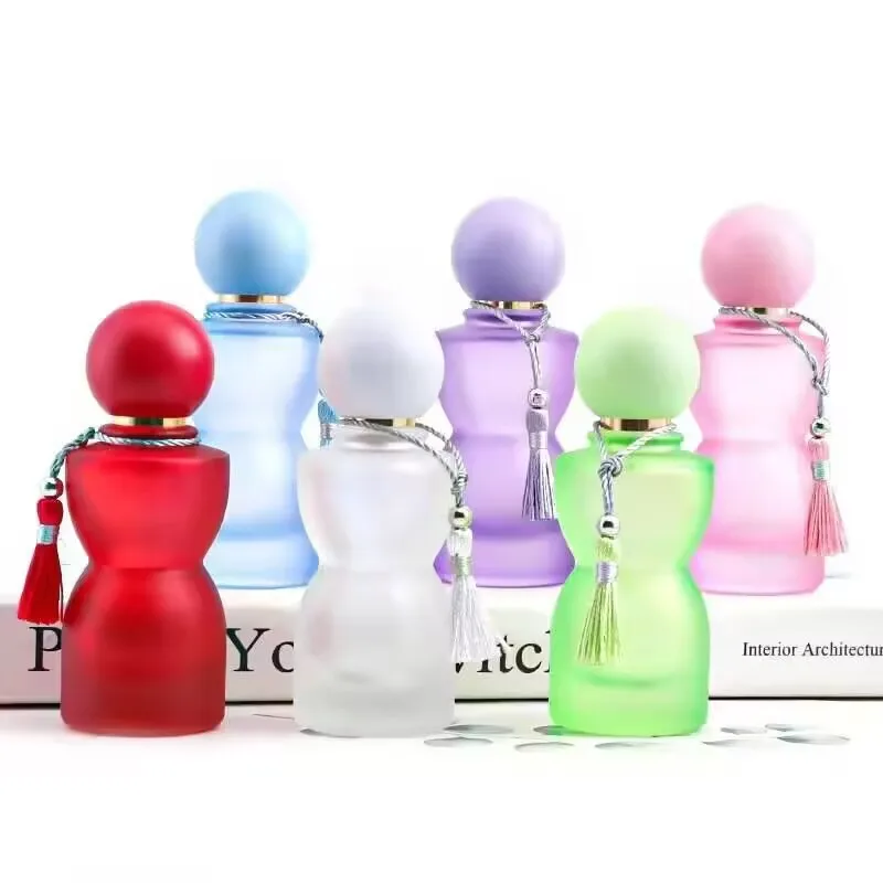 High-end screw cap perfume decanter 30ml colored matt glass spray bottle travel portable cosmetics empty bottle - view 5