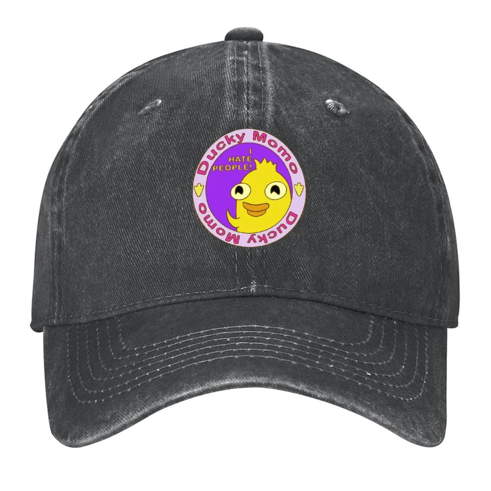 

Ducky Momo I Hate People Baseball Cap beach hat Sun Cap fishing hat foam party Hat Women's Beach Men's