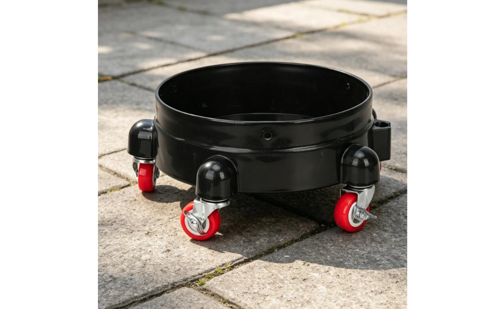 Car Wash Pail Dolly Caster Wheels Wheeled Pail Stand Cleaning Tool Spill Containment Rim Equipment Sediment Separator
