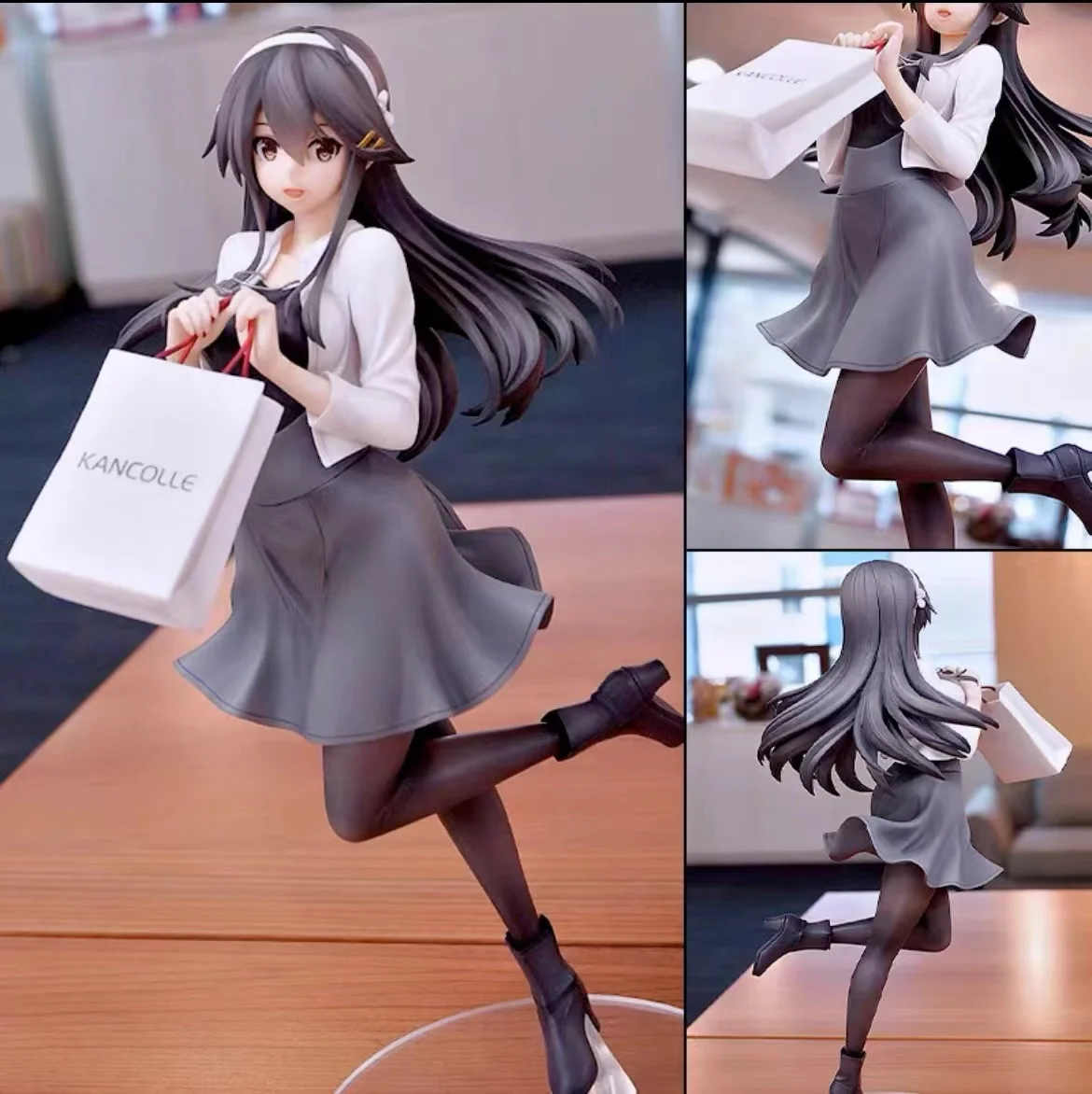 100% Original: GSC Kantai Collection Kanmai 24cm Haruna Shopping ver. 1/8 Figure PVC merchandise gifts