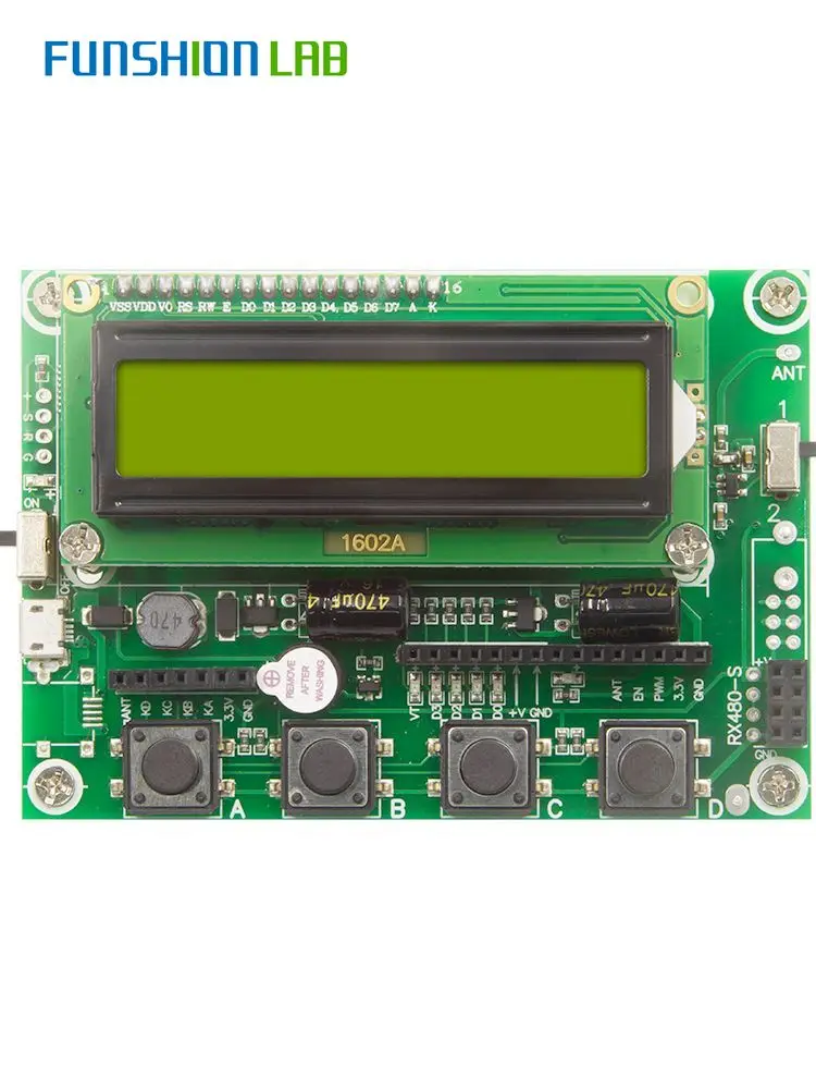 FUNSHION เครื่องรับสัญญาณ315วิทยุ,รีโมทคอนโทรล433 Mhz ใช้งานได้กับ1527 2262 HCS HT รหัสกลิ้ง