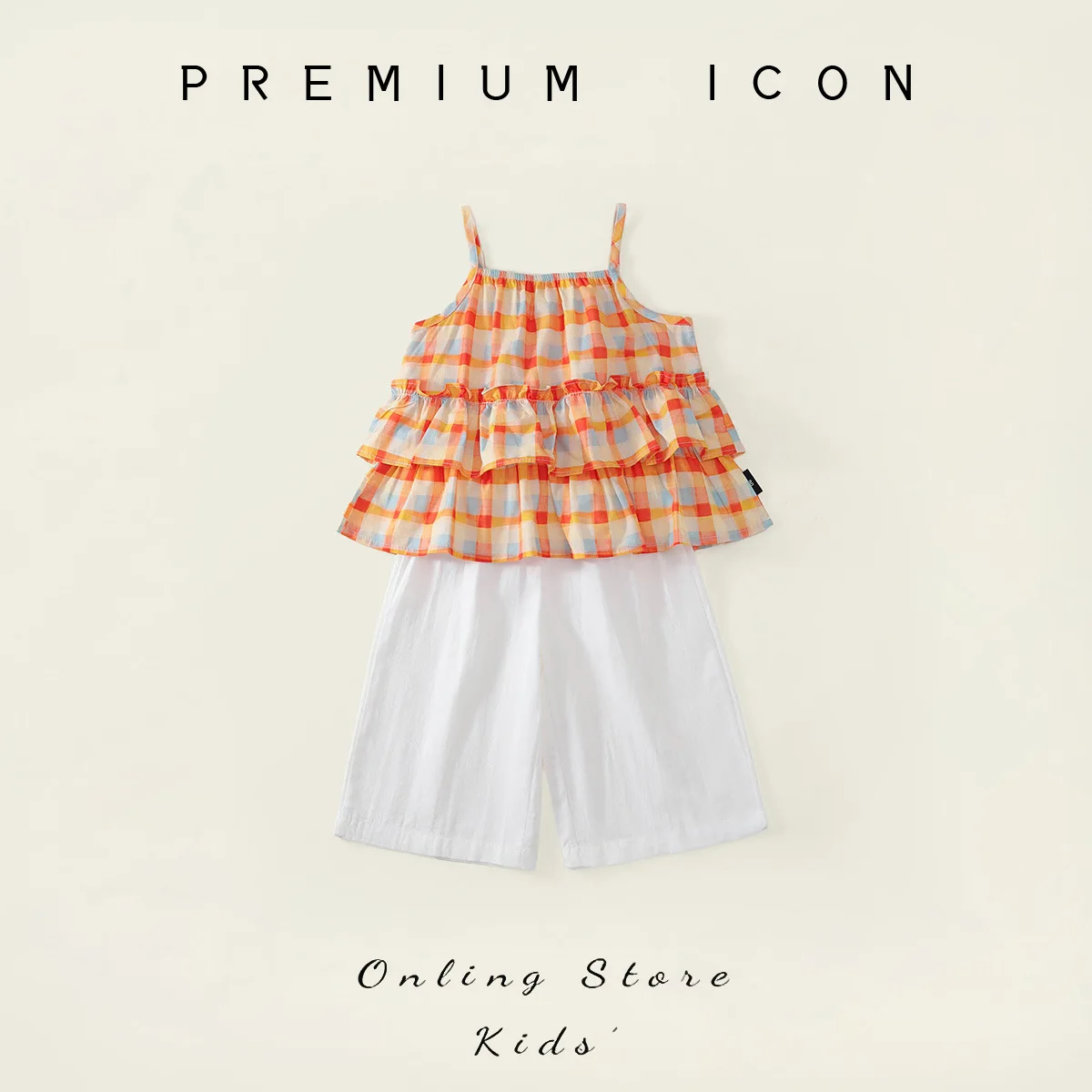Girls' Fashion Western Style Set 2026 Summer Dress Baby Summer Korean Version Clothes Strap Top Shorts