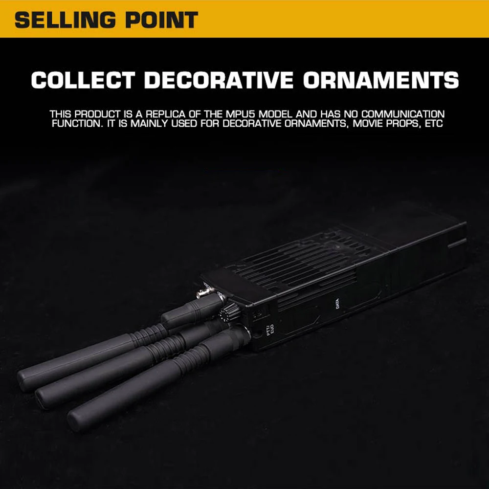 MPU5 Radio Modell Dummy DIY Walkie-Talkie Transceiver Dummy Modell CS Airsoft Paintball Wargame Radio Interphone Prop Modell – Detail 5