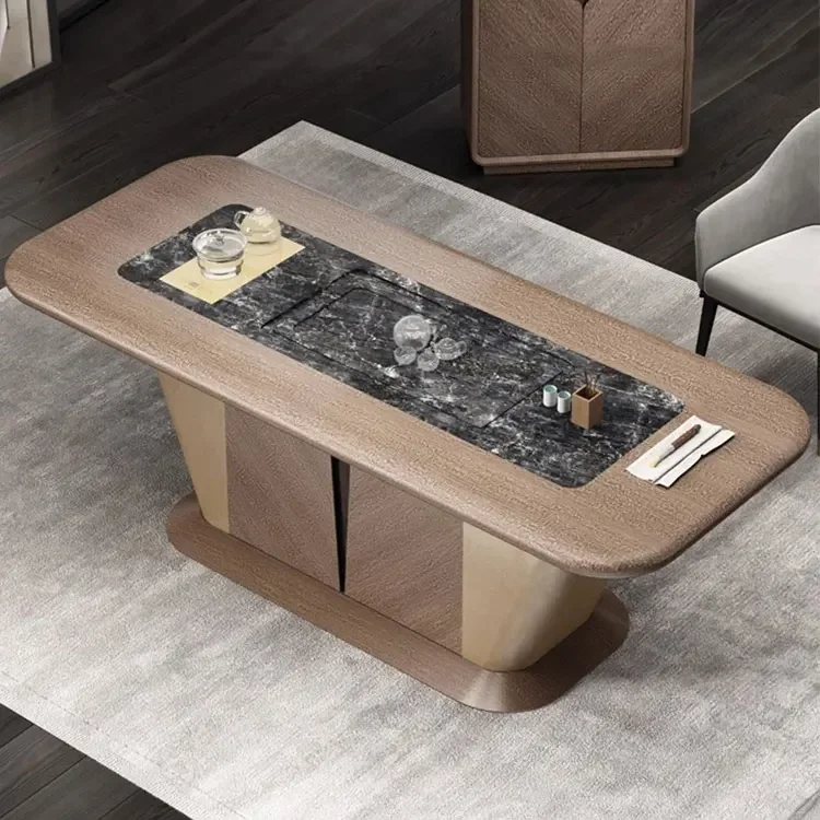 

AS Liyu Modern Gold Top Home Furniture Luxury Coffee Tea Table Living Room Dining Kitchen Villa Outdoor Garden Glass Metal Stone