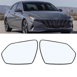 Door mirror Side Mirror Lens For Hyundai Elantra 2021 2022 2023 2024 Exterior Rearview Glass 87611-AA000 87621-AA000