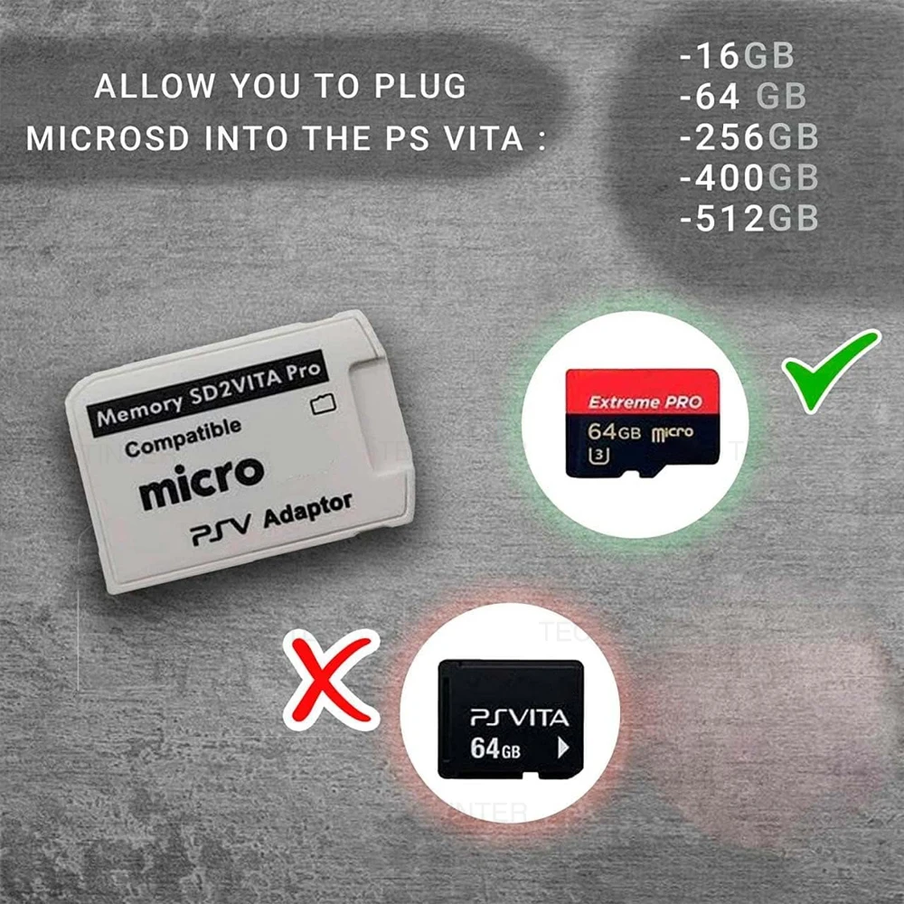 SD2VITA 6.0 مايكرو بطاقة الذاكرة محول لسوني بلاي ستيشن PS Vita 1000 2000 Henkaku 3.65 نظام SD بطاقة الألعاب فتحة محول