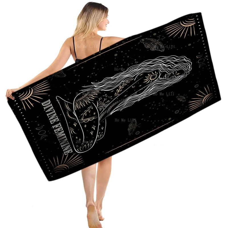 

Goddess Energy Sacred Female Aesthetic Art And Beautiful Flying Insects Quick Drying Towel By Ho Me Lili Fit For Fitness