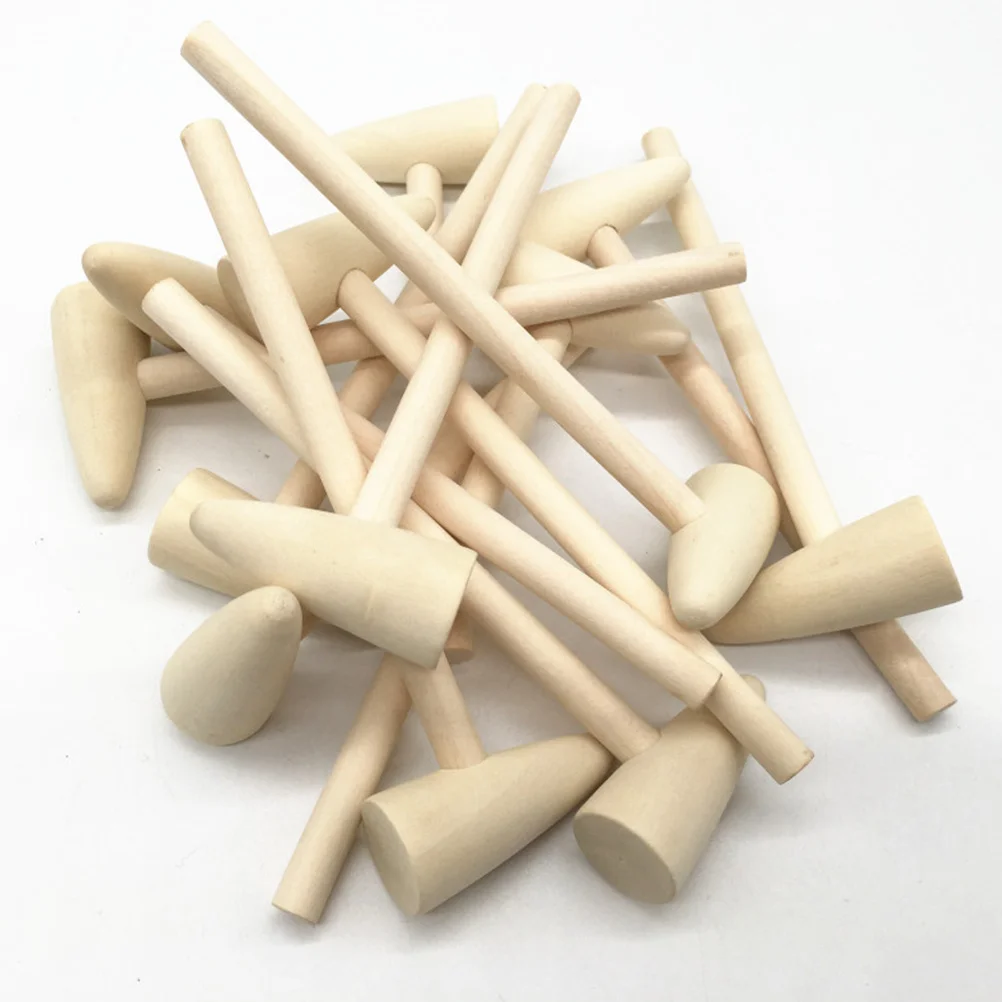 

ERINGOGO 15pcs Wooden Mallet Set Mini Cake Hammer for Crafts Baking Decoration Kids Creative Play Home Cooking Seafood Tool