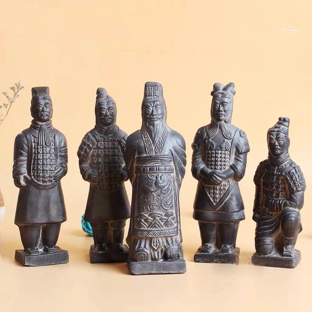 16cm high pottery clay material Artificial Emperor Qin's Terracotta Warriors pottery clay handicrafts ornaments