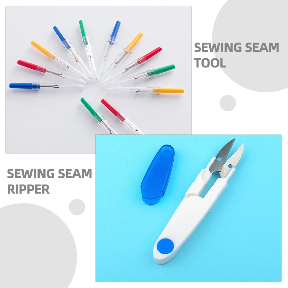 

1 set Stitch Ripper Thread Cutter Tool Metal Seam Remover Embroidery Removal Portable Sewing Thread Trimming Tag Tool For Fabric