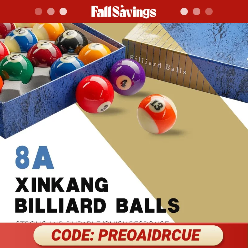 

XIN KANG 8A American Billiard Ball 16 Pcs full set 57.2mm Polyester Resin Billiard Accessories