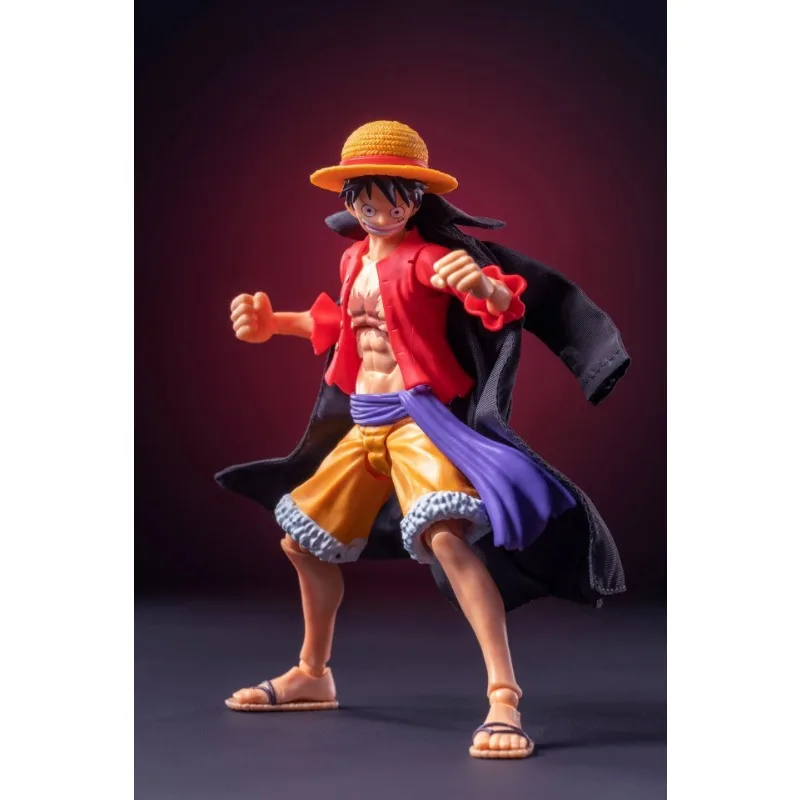 Shf 1/12 Male Custom One Piece Straw Hat Windbreaker Coat Scene Props Clothes for 6in Action Figures Body Dolls Model