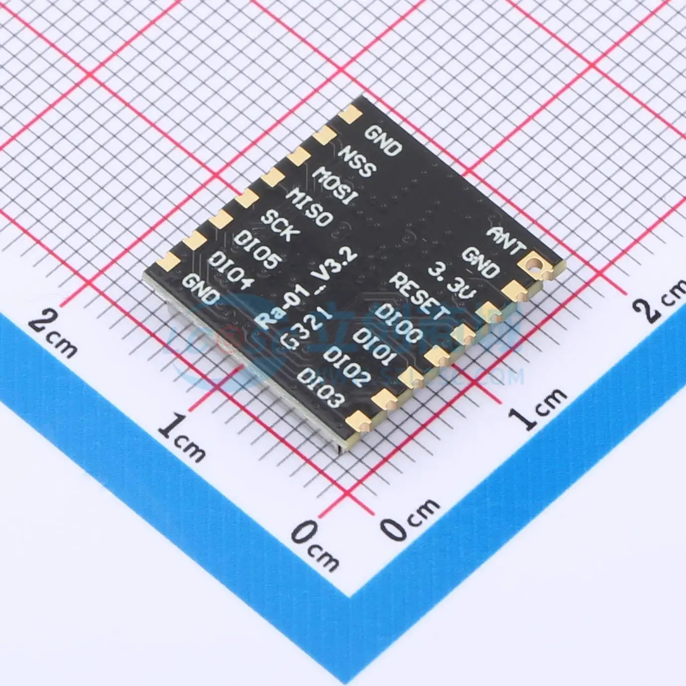 2pcs Ra-01H SMD-16P 20dBm SPI MSK LoRa OOK GFSK FSK GMSK LoRa RF Transceiver Module for Smart Home System