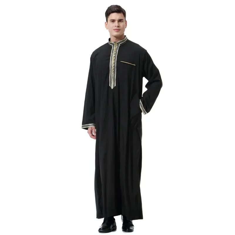 男性用の長いイスラム教徒のドレス,jubba thobe,abaya,Saudi caftan,islamic eid,Ramadan, Saudi,dubai,arab,2025