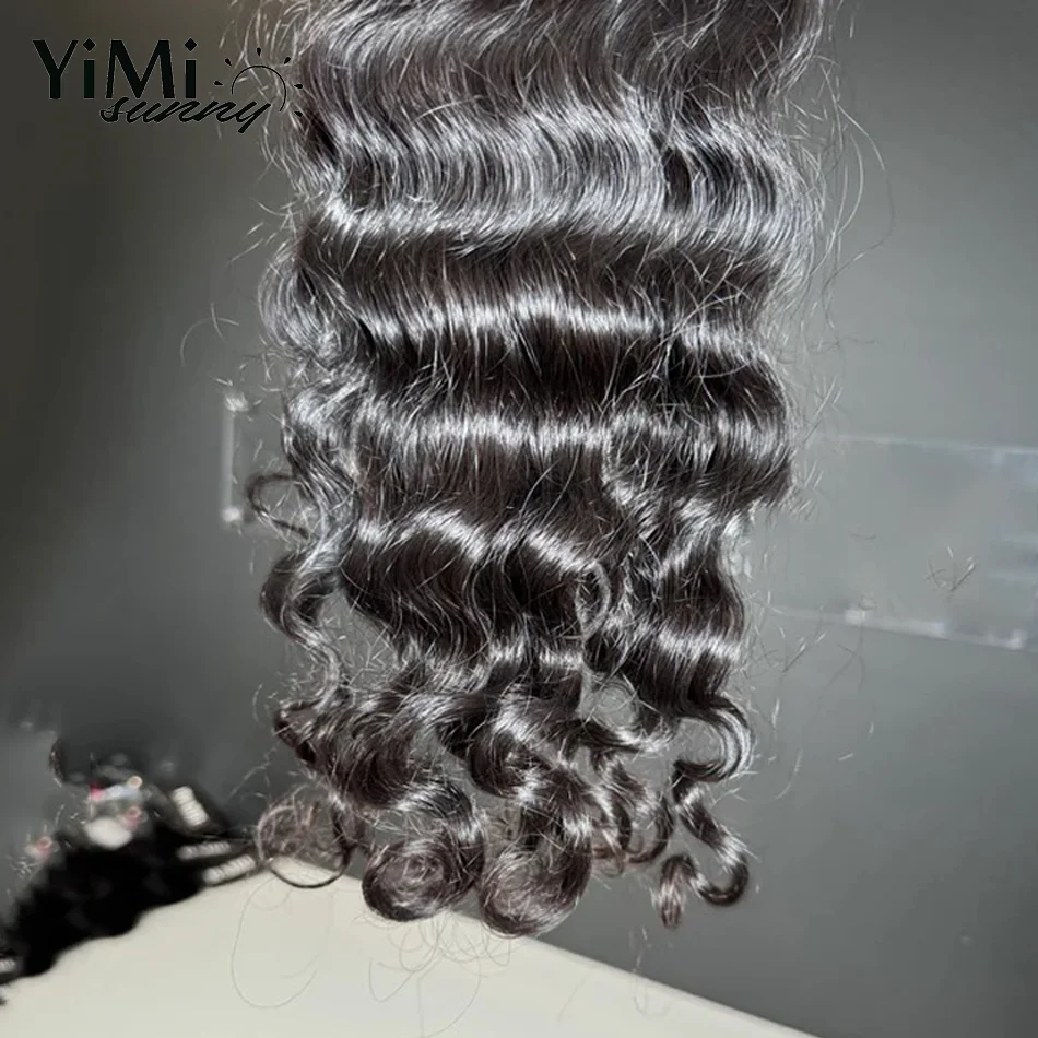 Yimisunny-mechones de cabello humano ondulado Birmano para mujer, extensiones de rizo Virgen sin procesar, paquetes de 4 piezas, ofertas para hacer cabeza completa