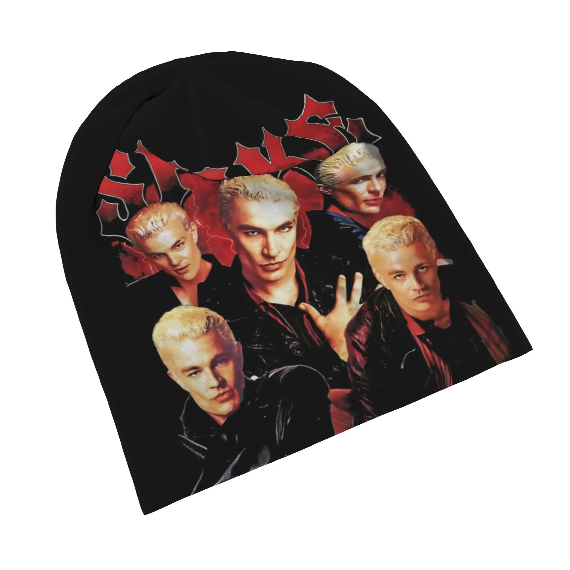 Vintage Buffy the Vampire Slayer Spike Skullies Beanies Hat  Hip Hop Men Women Outdoor Cap Warm Multifunction Bonnet Hat
