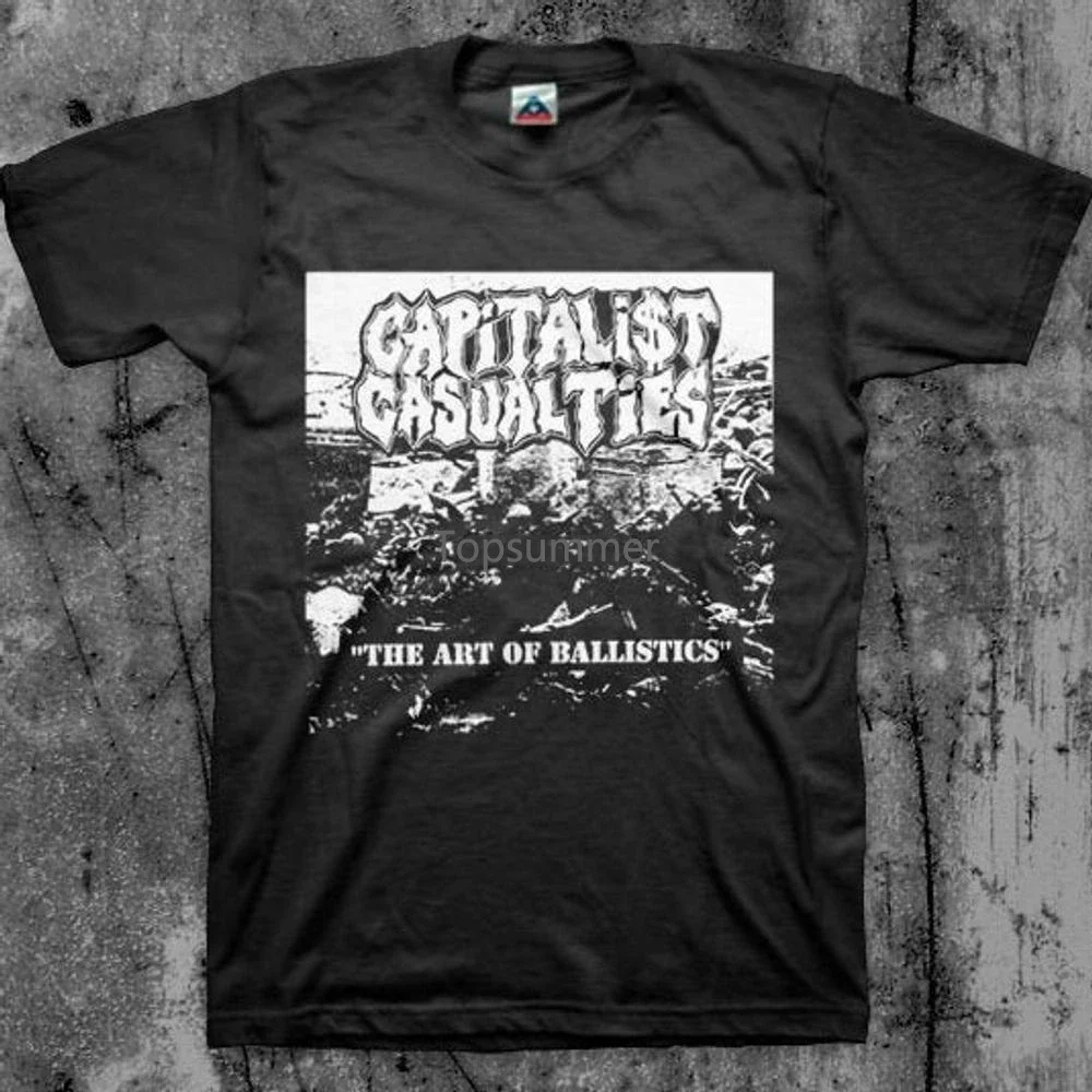 Capitalist Casualties T Shirt Hardcore Punk Band. Dropdead Hellnation Man Is The Bastard Infest