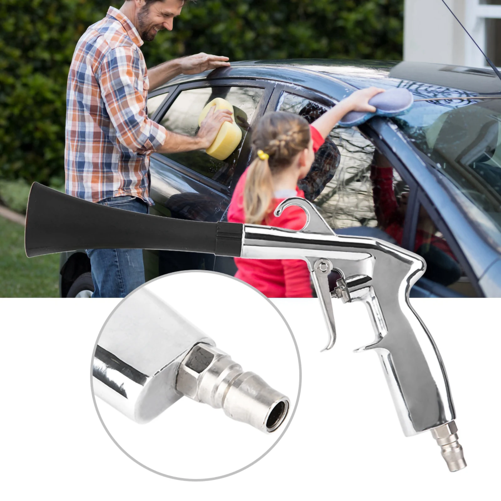 Car Automobile Interior Cleaning Gun Air Pulse Car Wash Tools ( Japanese Male Head ) High Pressure Car Clean Air Pulse Car Clean